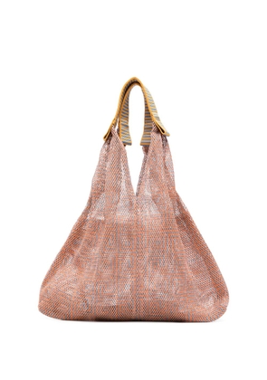 Épice Udaipur striped tote bag - Orange