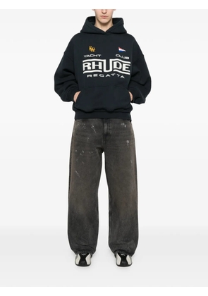 RHUDE kangaroo-pocket hoodie - Black