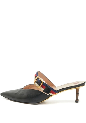 Gucci Pre-Owned bamboo-heel pointed mules - Black