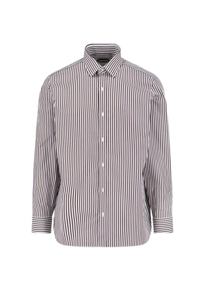 TOM FORD striped shirt - Brown