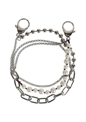 Marni pearls charm wallet chain - Silver