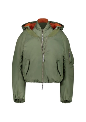 SRVC Studio hooded bomber jacket - Green