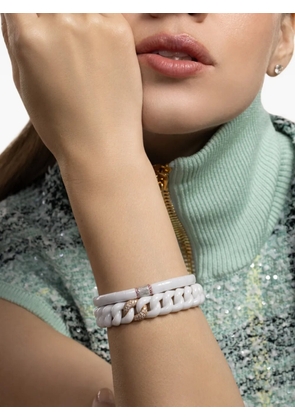 Roberto Demeglio pink sapphire stretch bracelet - White