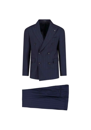 Tagliatore pinstripe double-breasted suit - Blue