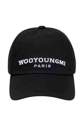 Wooyoungmi embroidered-logo baseball cap - Black