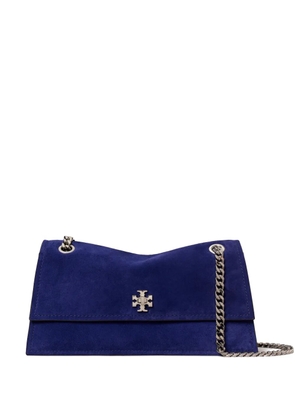 Tory Burch Kira Turnlock suede shoulder bag - Blue