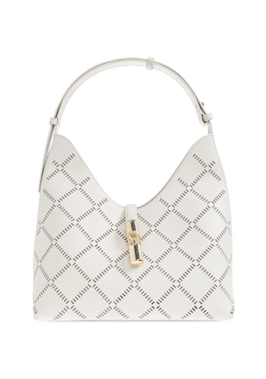 Furla Goccia perforated lock tote bag - White