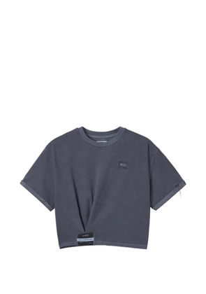 izzue rolled-sleeve twisted T-shirt - Grey