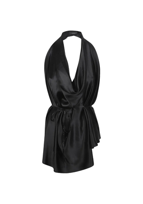 WARDROBE.NYC draped tie waist top - Black