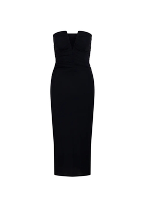 Amazuìn ruched strapless dress - Black