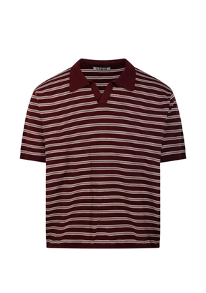 COOR striped-pattern polo shirt - Red