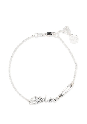 Stolen Girlfriends Club Sentimental Script bracelet - Silver