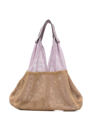 Épice striped-handle tote bag - Neutrals