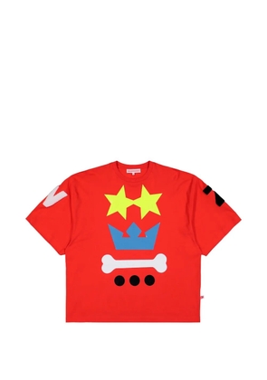 Walter Van Beirendonck Waakzaam front-print T-shirt - Red
