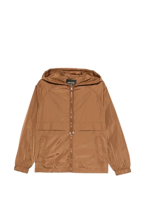 Semicouture zip-up hooded jacket - Brown