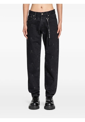 Mastermind World skull-pattern five-pocket jeans - Black