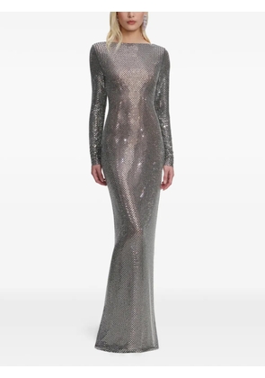 Self-Portrait embellished maxi dress - Silver