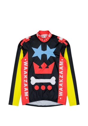 Walter Van Beirendonck graphic elastic-hem bike top - Black