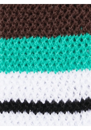 Charles Jeffrey Loverboy Skinny striped scarf - Brown