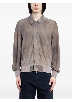 Giorgio Brato overdyed suede jacket - Brown