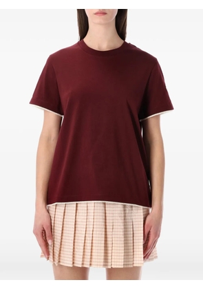 Moncler crew neck jersey T-shirt - Red