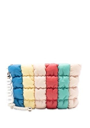 CHANEL Pre-Owned 2019 CC Multicolore Padded Lambskin Faux Pearl clutch bag - White