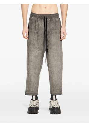 Thom Krom cropped linen trousers - Grey