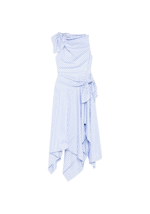 Monse bow drape shirting dress - Blue