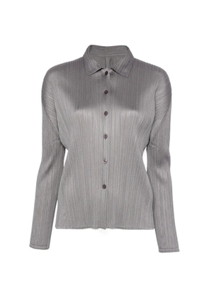 Pleats Please Issey Miyake pleated shirt - Grey