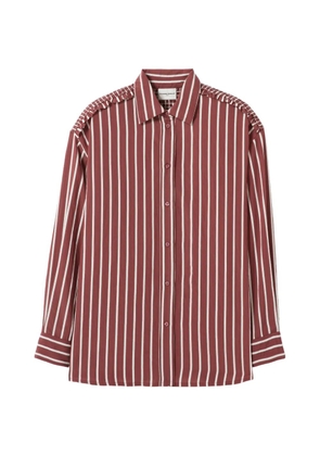 Claudie Pierlot striped ruffled shirt - Red