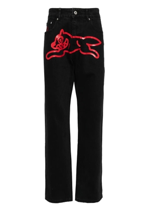 ICECREAM Running Dog-print jeans - Black