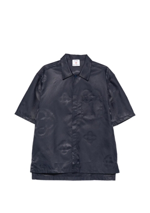 Casablanca monogram satin shirt - Blue