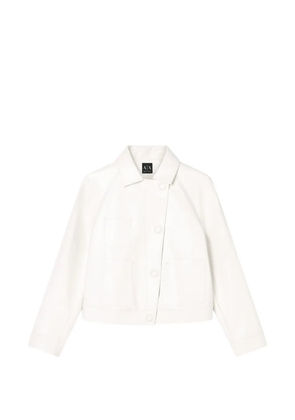 Armani Exchange chest pockets buttoned jacket - White