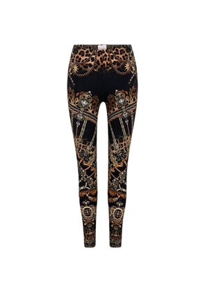 Camilla animal-print leggings - Black