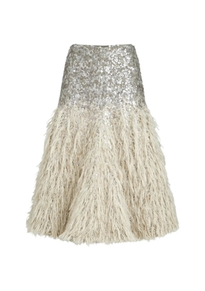 Brunello Cucinelli sequin midi skirt - Neutrals