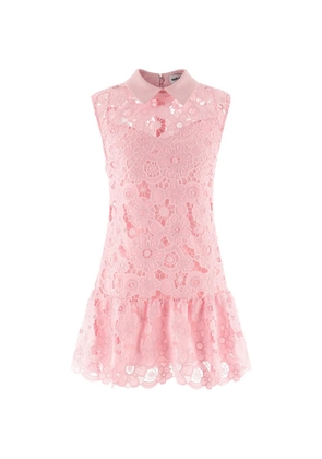 Self-Portrait lace collared dress - Pink