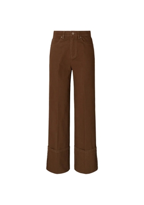 Tory Burch straight-leg cuffed jean - Brown