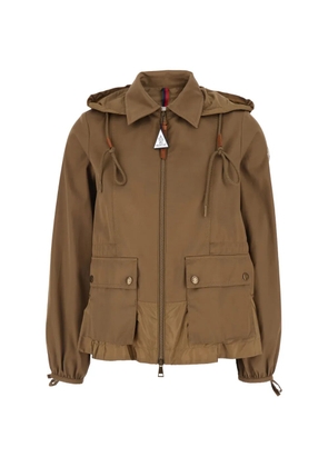 Moncler Adenium hooded patch-pocket jacket - Brown