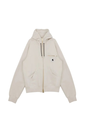Carhartt WIP logo zip hoodie - Neutrals
