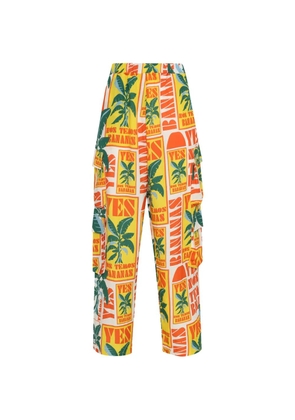 Amir Slama palm tree trousers - Yellow