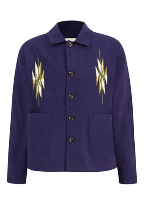 Baziszt embroidered cotton jacket - Blue