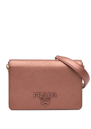 Prada Pre-Owned 2013-2026 Metallic Saffiano Lux Chain crossbody bag - Pink