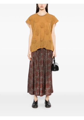 Uma Wang floral-print flared skirt