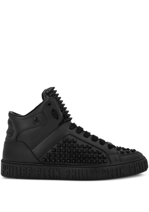 Philipp Plein studded leather sneakers - Black