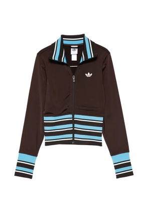 adidas striped zip sweatshirt - Brown