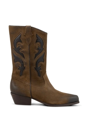 Ba&Sh appliqué cowboy boots - Brown
