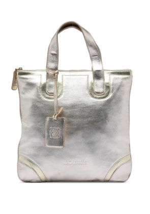 Loewe Pre-Owned 2007 Metallic Leather tote bag - Silver