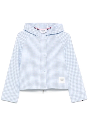 Thom Browne gingham tweed jacket - Blue