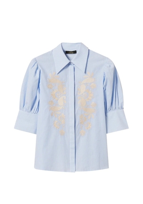 TWINSET pinstripe embroidered shirt - Blue