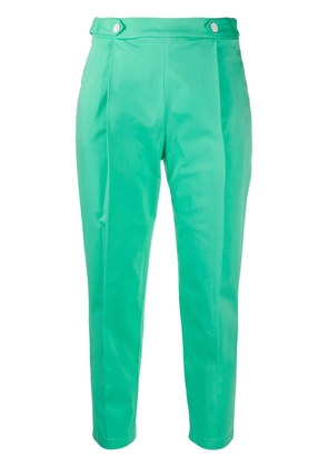 Love Moschino tapered cropped trousers - Green